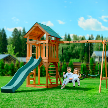 Детский игровой комплекс UNIX Kids (6 in 1) Dark Green - 8