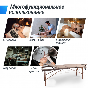 Массажный стол UNIX Serenity 3 Section Grey - 9